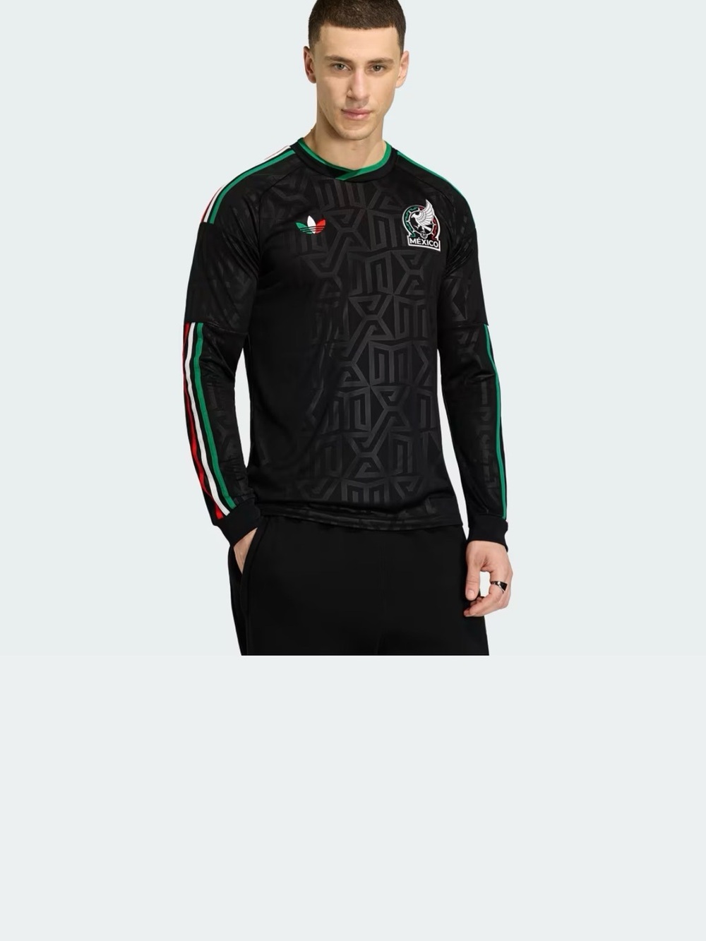 Mexico Long-Sleeve Black Graphic Training Shirt